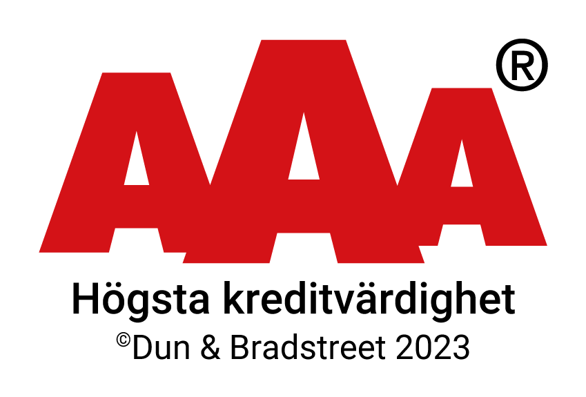 AAA – Högsta kreditvärdighet © Dun & Bradstreet 2023